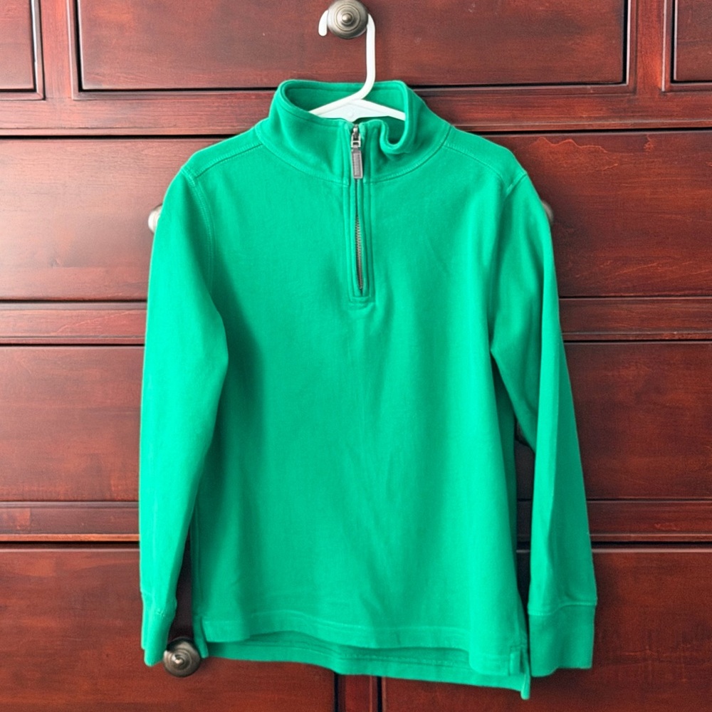 Crewcuts Bright Green Kids Quarter-Zip Sweater